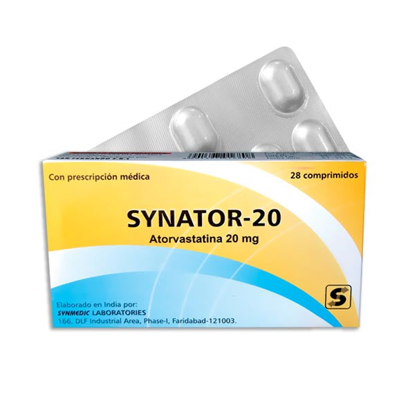 Synator Atorvastatina 20Mg X Tableta