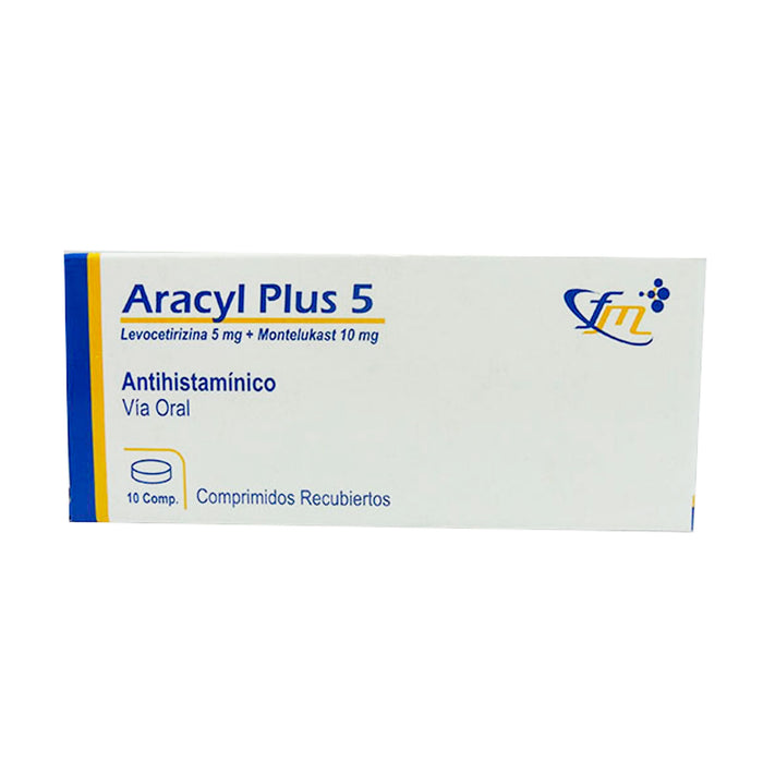 Aracyl Plus Montelukast Sodico 10Mg Y Levocetirizina Diclorhidrato 5Mg X Tableta