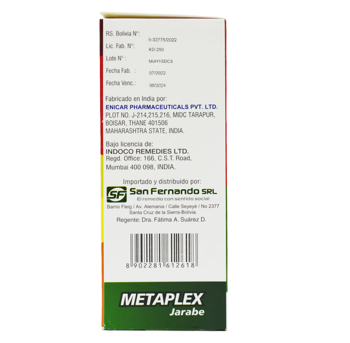 Metaplex Jarabe X 125Ml Suplemento Vitaminico