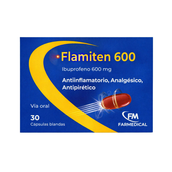 Flamiten Ibuprofeno 600Mg X Cápsula Blanda