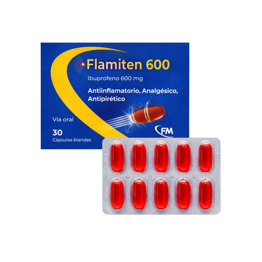 Flamiten Ibuprofeno 600Mg X Cápsula Blanda