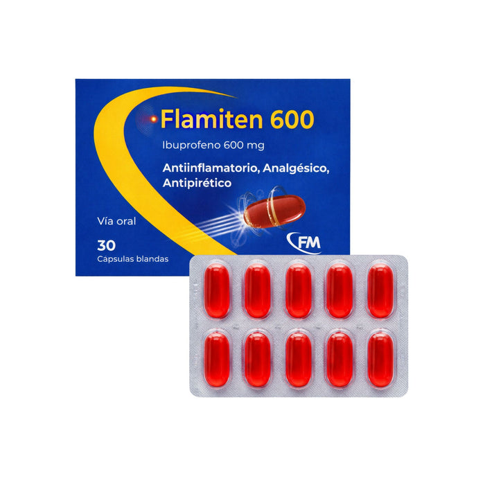 Flamiten Ibuprofeno 600Mg X Cápsula Blanda