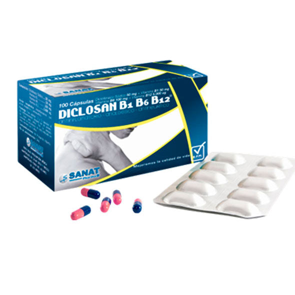 Diclosan B1 B6 Y B12 Diclofenaco Y Vitamina B X Capsula