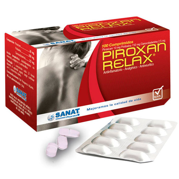 Piroxan Relax Piroxicam 10Mg Piridoxina Clorhidrato 150Mg Y Cianocobalamina 2.5Mg X Comprimido