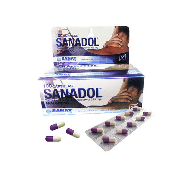 Sanadol Tramadol 37.5Mg Y Paracetamol 325Mg X Capsula