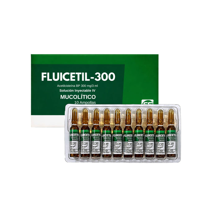 Fluicetil 300 Acetilcisteina 300Mg Iv X Ampolla 3Ml
