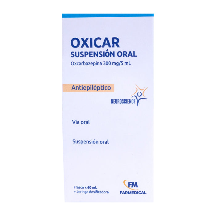 Oxicar Oxcarbazepina 300Mg / 5Ml Suspensión X 60Ml