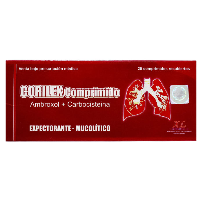 Corilex Ambroxol Clorhidrato 30Mg Y Carbocisteina 200Mg X Tableta