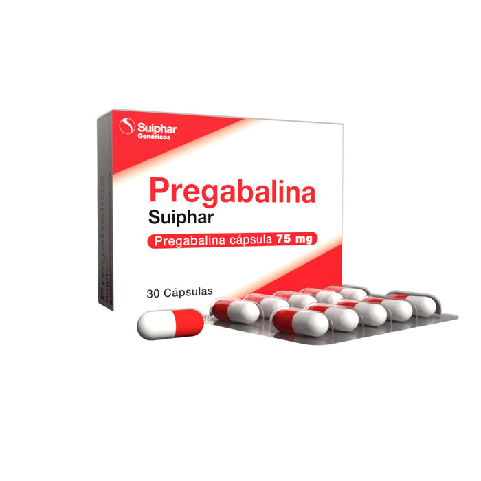 Pregabalina Suiphar 75Mg X Cápsula