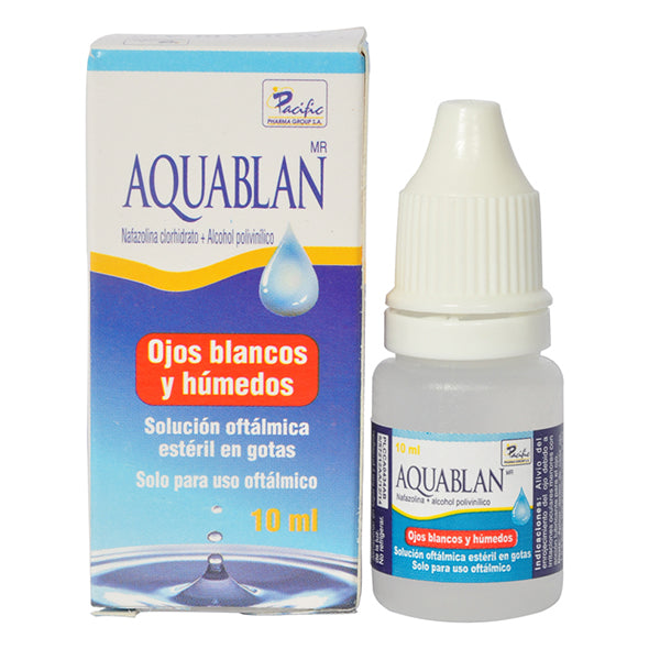 Aquablan Colirio X 10Ml Nafazolina Alcohol Polivin