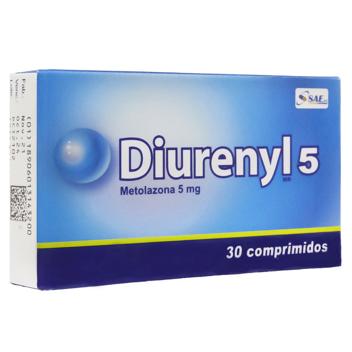 Diurenyl 5Mg Metolazona X Tableta