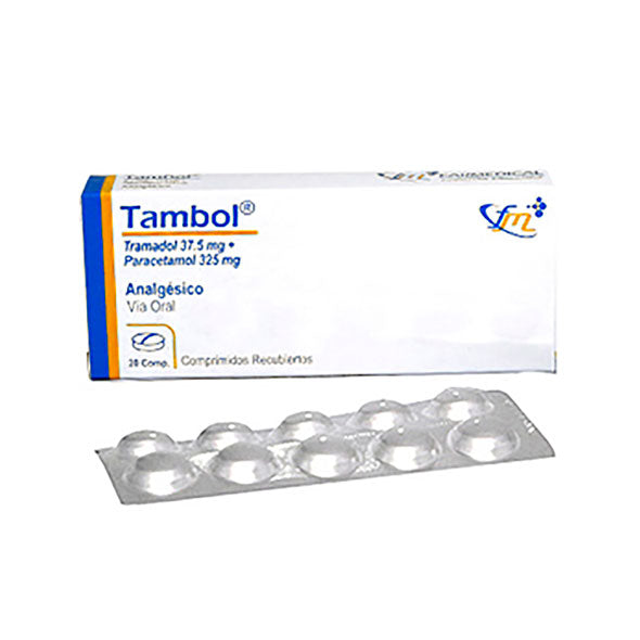 Tambol Tramadol Clorhidrato 37.5Mg Y Paracetamol 325Mg X Tableta