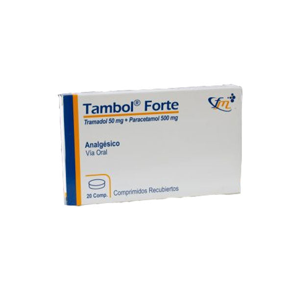 Tambol Forte Tramadol Clorhidrato 50Mg Y Paracetamol 500Mg X Tableta