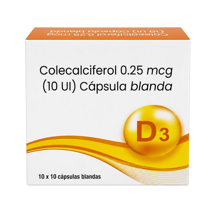 Colecalciferol 0.25Mcg X Cápsula