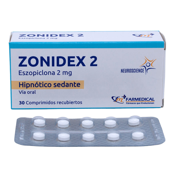 Zonidex 2Mg Eszopiclona X Comprimido