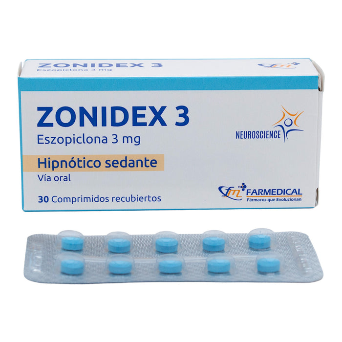 Zonidex 3Mg Eszopiclona X Comprimido