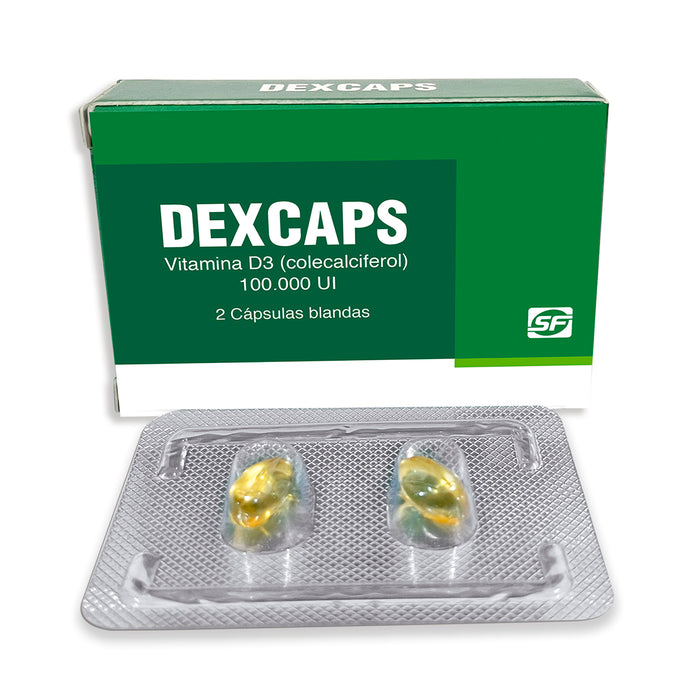 Dexcaps 100000Ui X 2 Cap Blanda Vitamina D3