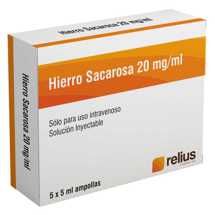 Hierro Sacarosa 20Mg Hierro Elemental Iv X Ampolla