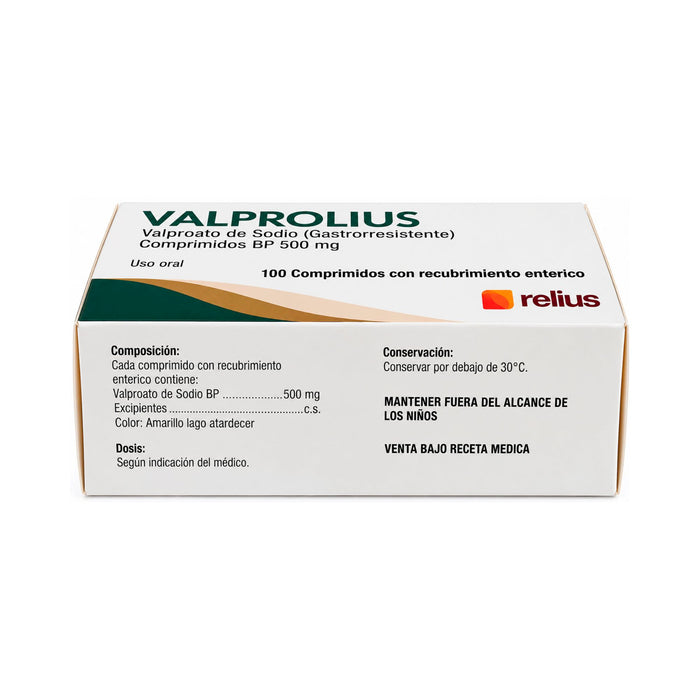 Valprolius 500Mg Valproato Sodio X Comprimido