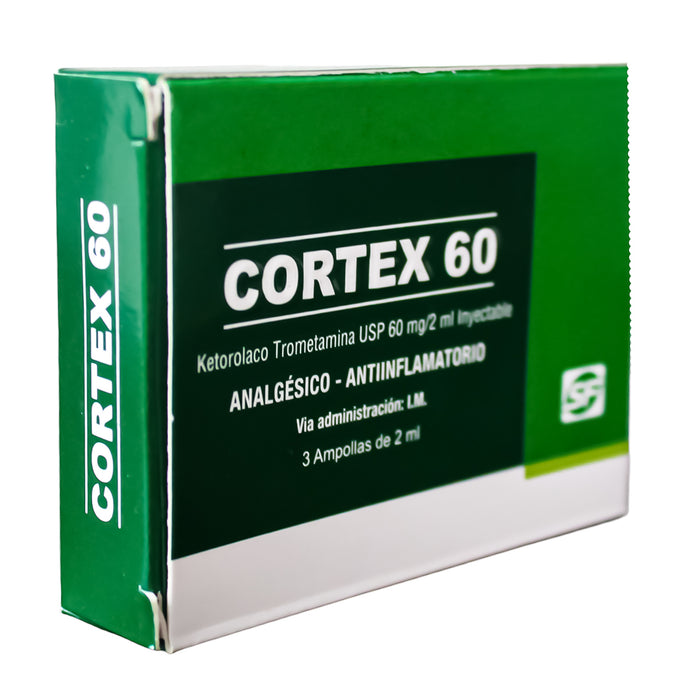 Cortex 60Mg Im X 3 Amp 2Ml Ketorolaco