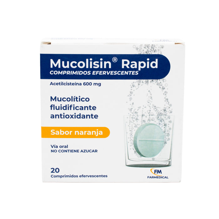 Mucolisin Rapid 600Mg Acetilcisteina X Comprimido Efervescente