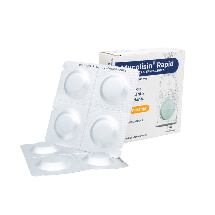 Mucolisin Rapid 600Mg Acetilcisteina X Comprimido Efervescente