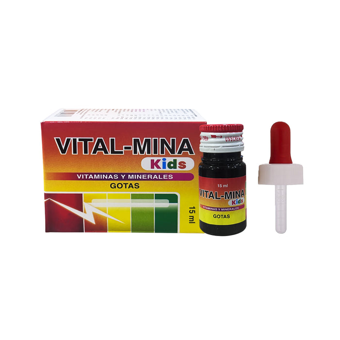 Multivitamínico Vital-Mina Kids Gotas Vitaminas/Minerales X 15Ml