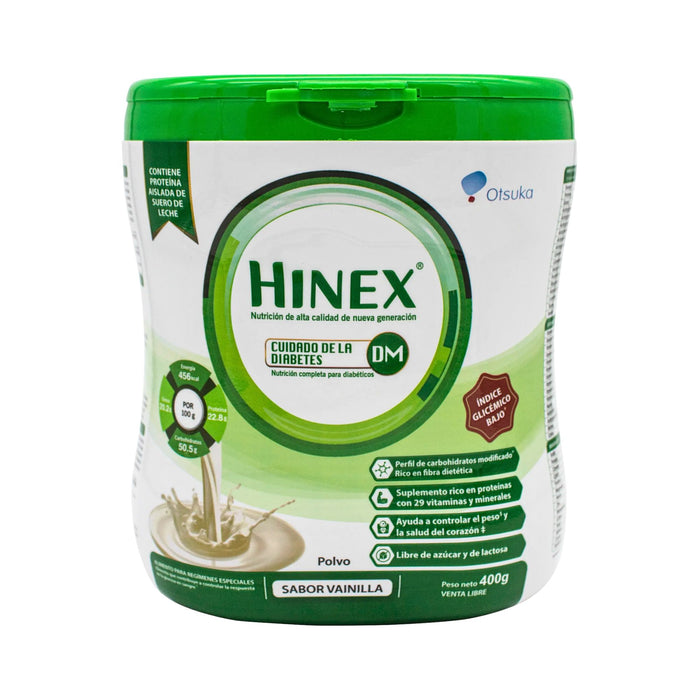 Suplemento Nutricional Hinex Dm Para Diabéticos Sabor Vainilla X 400 G