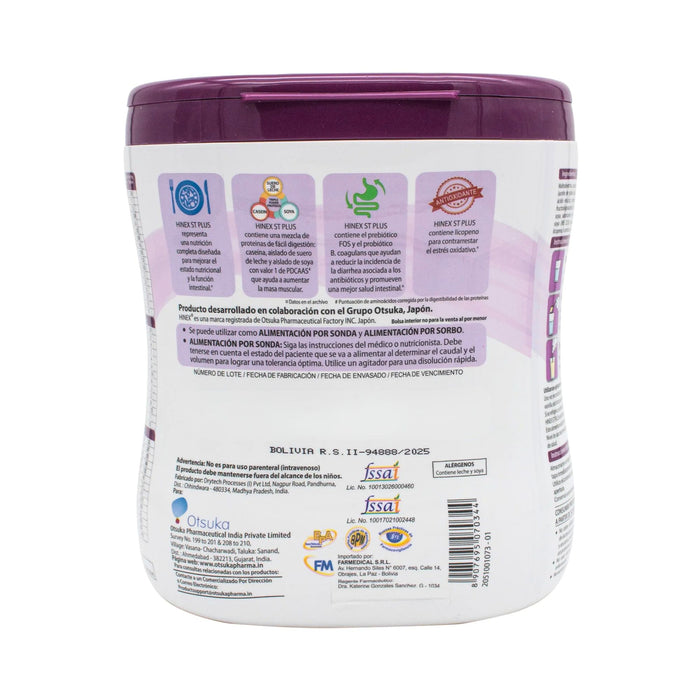 Suplemento Nutricional Hinex St Sabor Vainilla Con Probióticos X 400 G