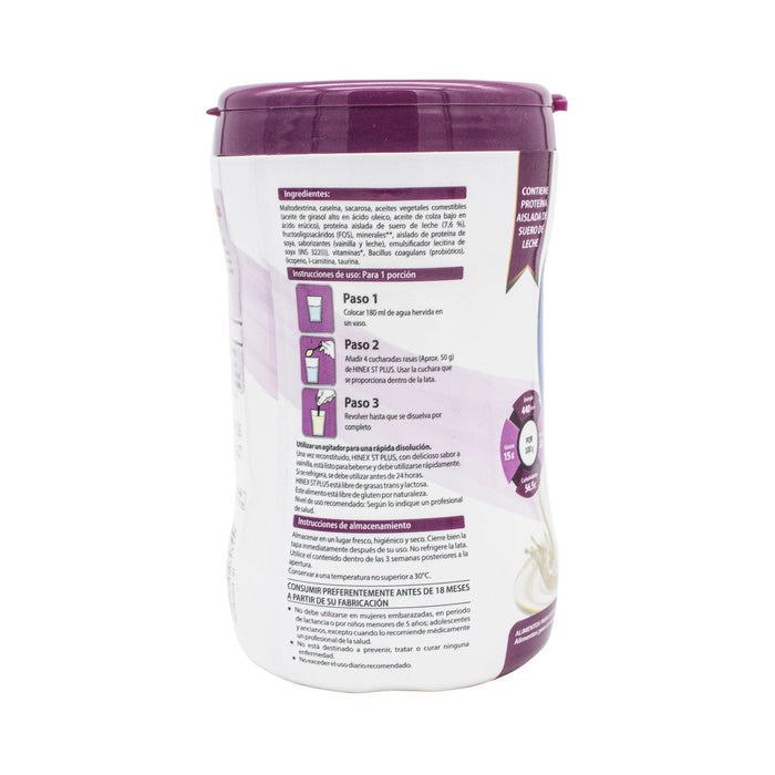 Suplemento Nutricional Hinex St Sabor Vainilla Con Probióticos X 400 G