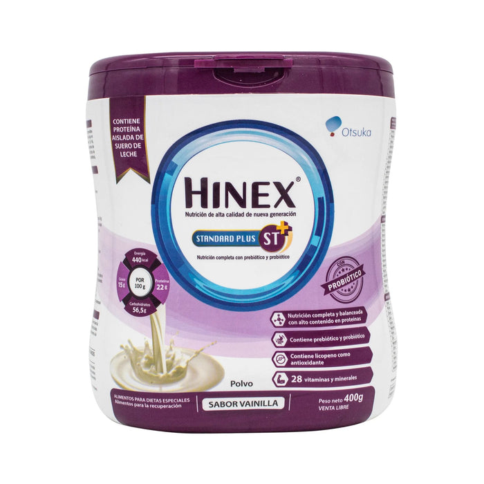 Suplemento Nutricional Hinex St Sabor Vainilla Con Probióticos X 400 G