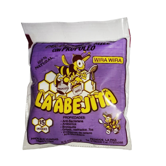 La Abejita Caramelos Miel Propoleo Wira Wira X 15 Unidades