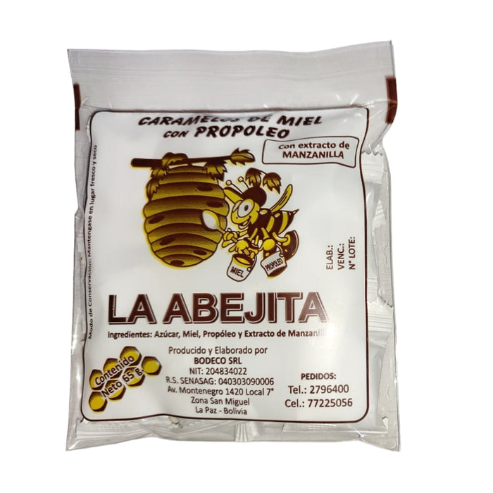 La Abejita Caramelos Miel Propoleo Manzanilla X 15 Unidades