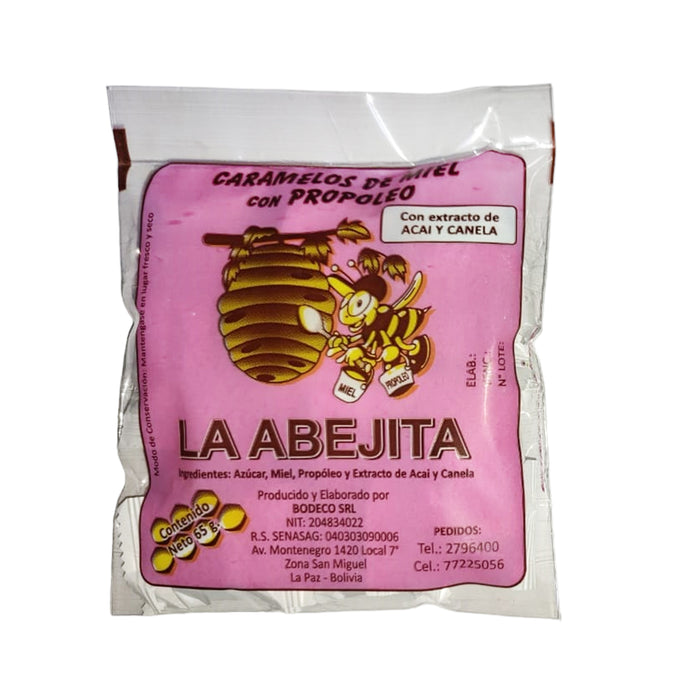 La Abejita Caramelos Miel Propoleo Acai Canela X 15 Unidades