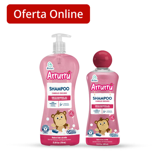 Combo Arrurrú Shampoo Cabello Oscuro 750Ml + 400Ml