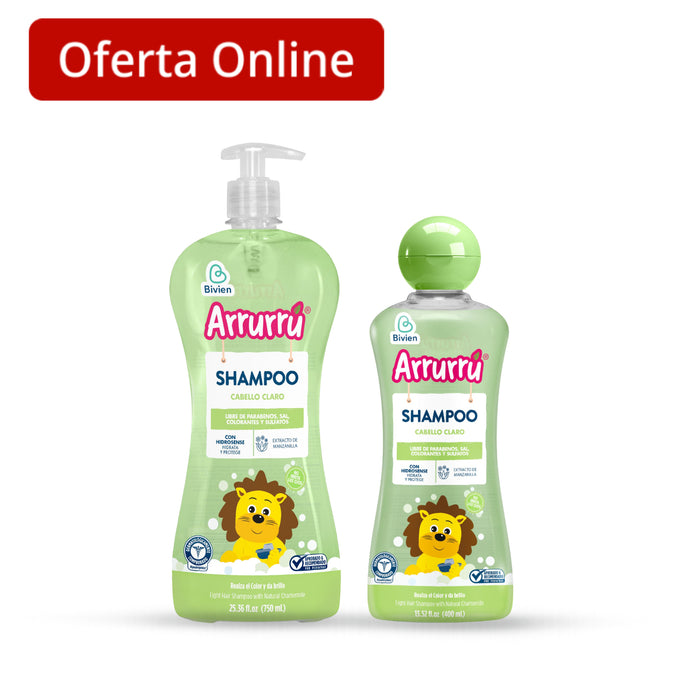 Combo Arrurrú Shampoo Cabello Claro 750Ml + 400Ml