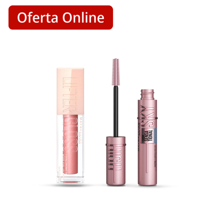 Combo Máscara de Pestañas The Sky High 802 + Brillo Labial Lifter Gloss 003 Moon