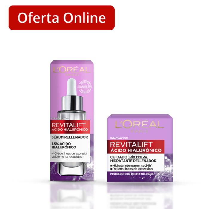 Combo L'oreal Ácido Hialurónico + Crema Facial Ácido Hialurónico