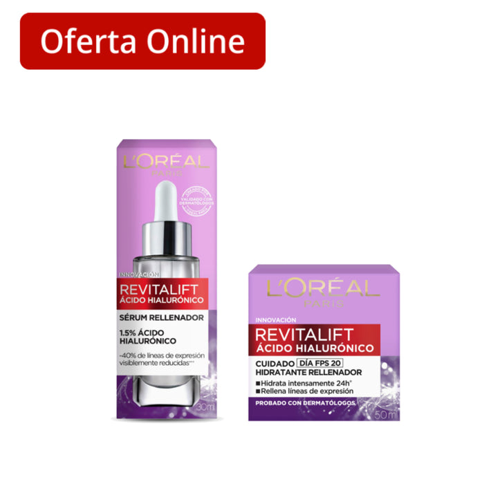 Combo L'oreal Ácido Hialurónico + Crema Facial Ácido Hialurónico