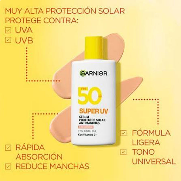 Combo Garnier Serum Anti Acné Express Aclara + Serum Protector Solar Super Uv