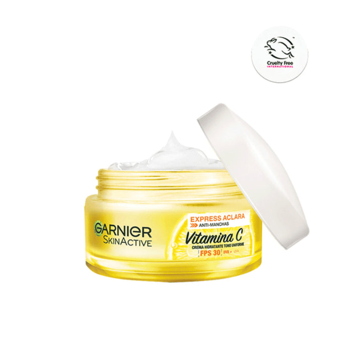 Combo Garnier Serum Skin Active + Crema Express Aclara Fps30