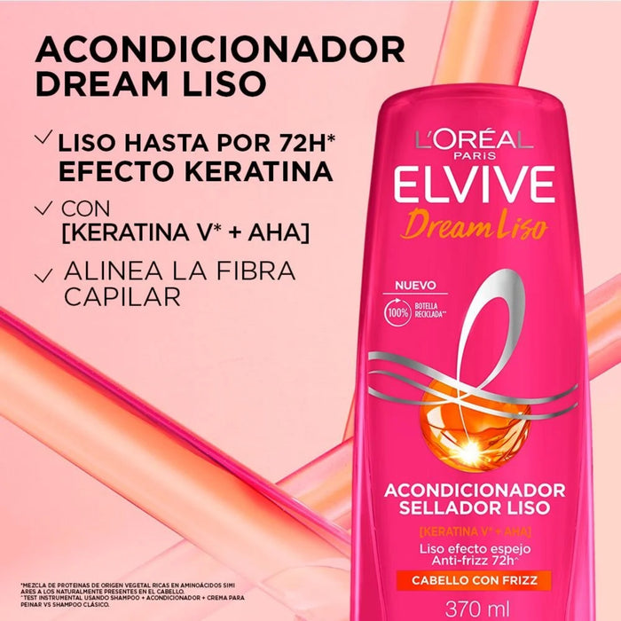 Combo Elvive Shampoo + Acondicionador + Serum Capilar Dream Liso