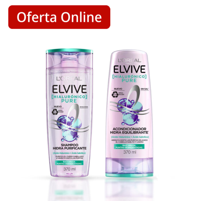 Combo Elvive Shampoo + Acondicionador Hialurónico Pure