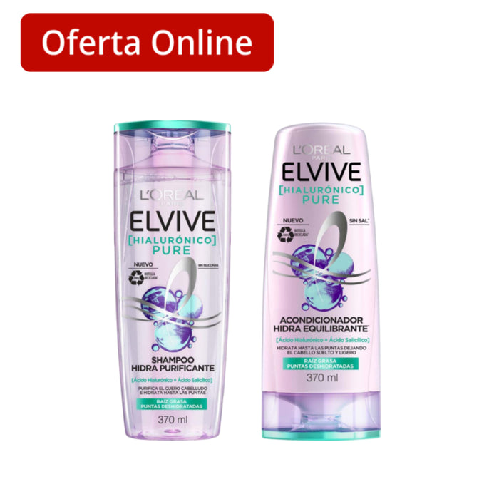 Combo Elvive Shampoo + Acondicionador Hialurónico Pure