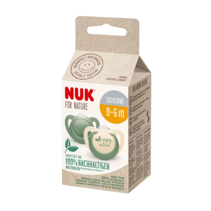 Chupete Silicona For Nurture Nuk Verde 0-6M X 2 Unidades
