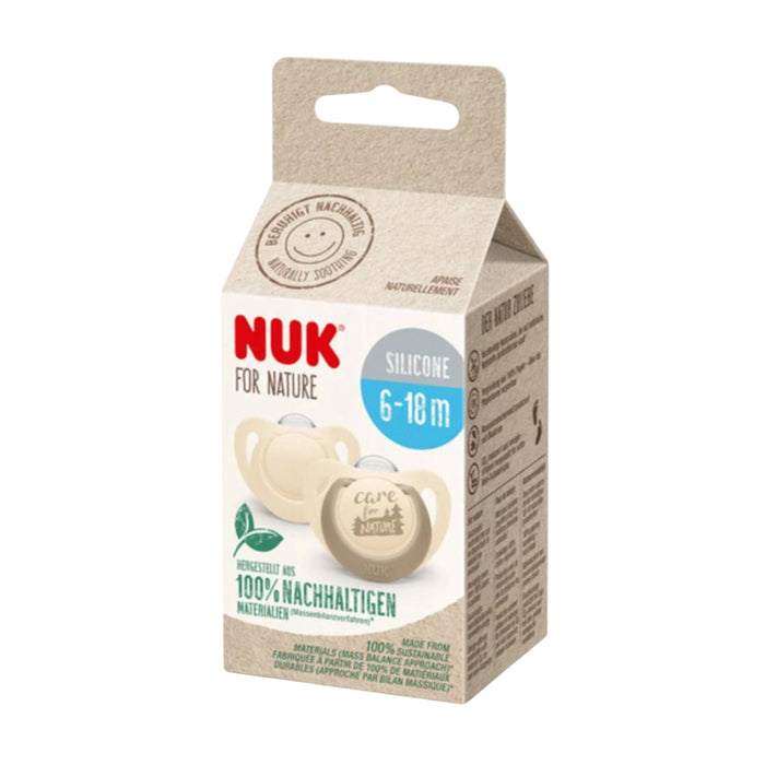 Chupete Silicona For Nurture Nuk Beige 6-18M X 2 Unidades
