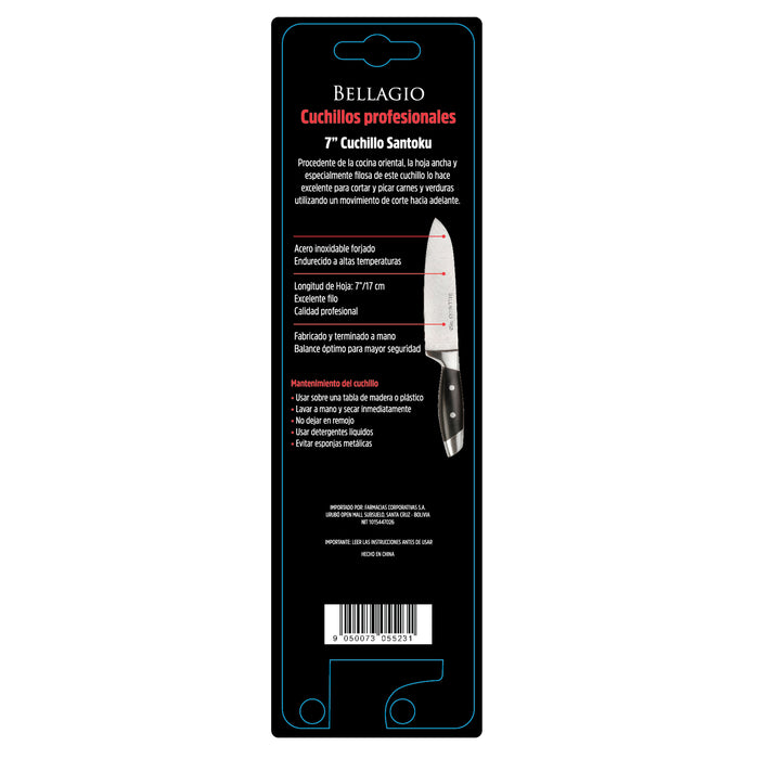 Bellagio Cuchillo Santoku 7 X Unidad