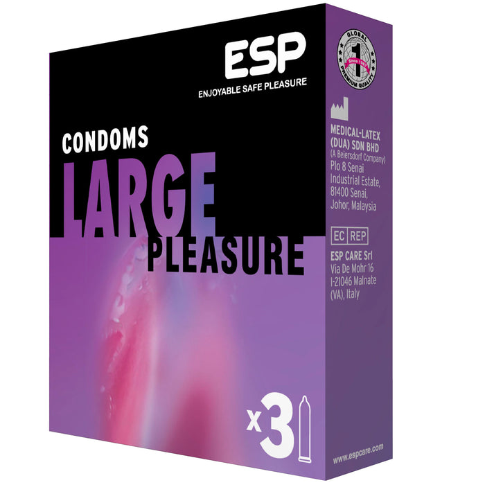Preservativo Esp Large Pleasure X 3 Unidades