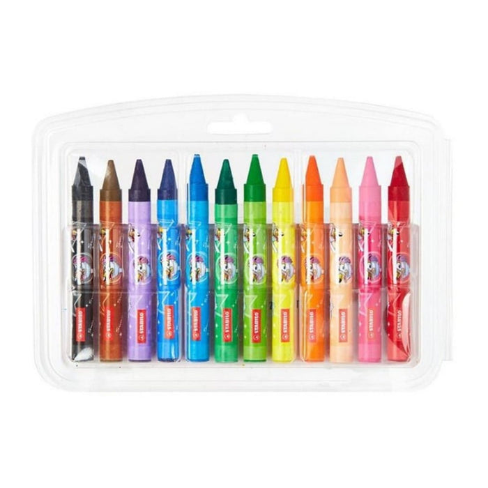 Crayones Jumbo Stabilo Yippy Wax Estuche X 12 Colores