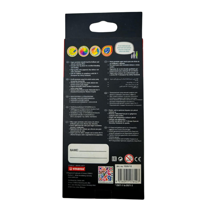 Colores Largos Stabilo Swans Arty Caja X 12 Unidades